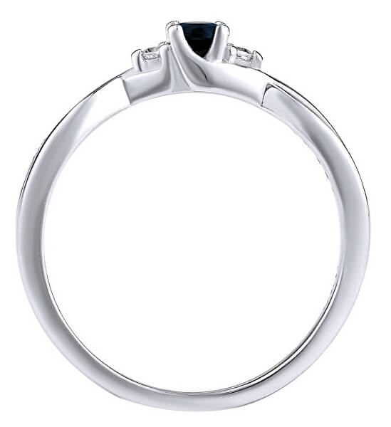 Stříbrný prsten s pravým přírodním safírem JJJR1100SAP