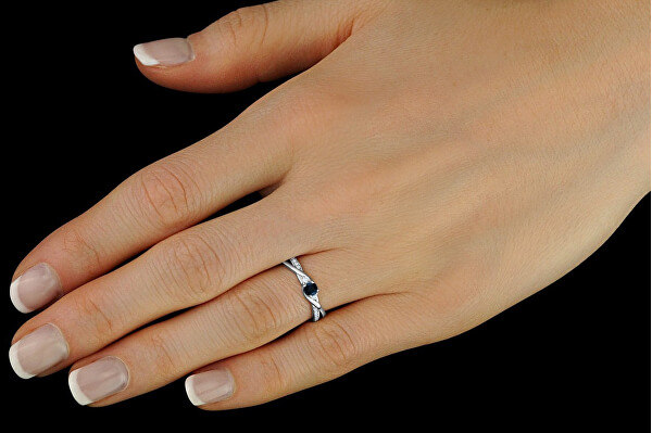Stříbrný prsten s pravým přírodním safírem JJJR1100SAP