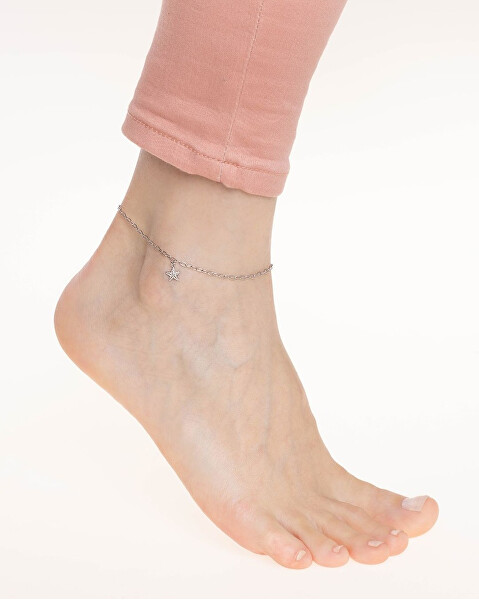 Strieborná retiazka na nohu s hviezdicou Aldib ZT181096A