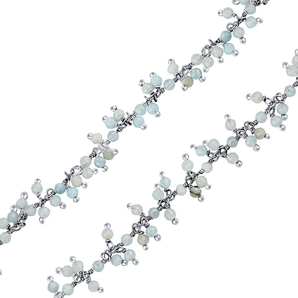 Stříbrný náhrdelník s pravým Akvamarínem Bern INS1015NAQ