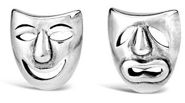 Orecchini d’argento con maschera PRM11187