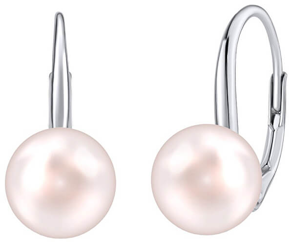 Orecchini in argento con la perla rosa chiara Swarovski® Crystals VSW015ELPS