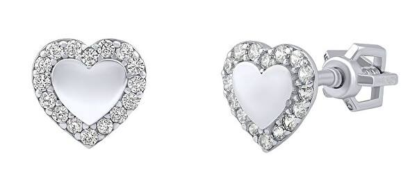 Stříbrné náušnice srdce Alis s Brilliance Zirconia PRGMH20ES