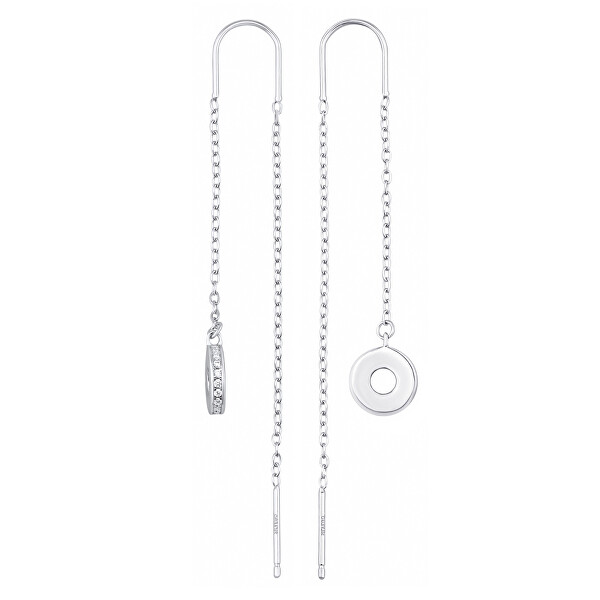 Stříbrné visací řetízkové náušnice Dora s Brilliance Zirconia JJJ1442ES