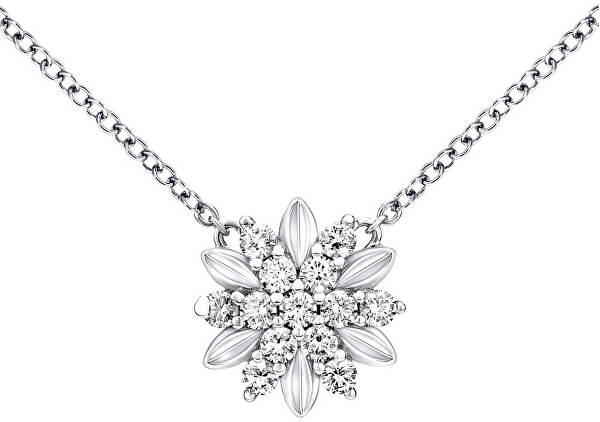 Silberne Halskette ALIVIA mit Swarovski-Kristallen MWN10855A