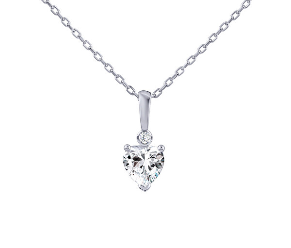 Stříbrný náhrdelník srdce Aris s Brilliance Zirconia PRGPHP0001NW