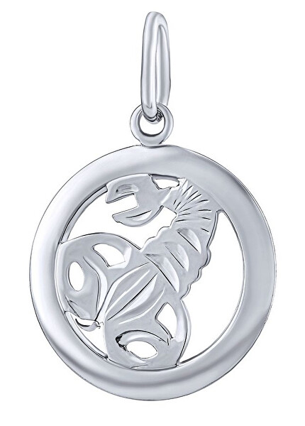 Pandantiv din argint al semnului zodiacal Scorpion - rotund SILVEGOB10283S11