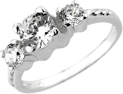 Zirkonový zásnubní prsten Via ze stříbra JJJR0801
