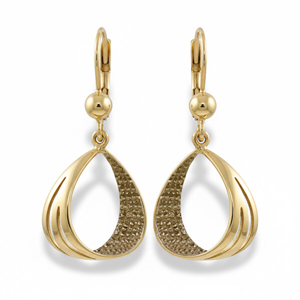 Elegantní visací pozlacené náušnice 431 001 02823 05