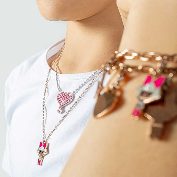 Sanfte Halskette für Mädchen Dreamheart mit Kristallen L1002PIN
