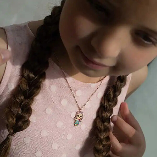 Pôvabný bronzový náhrdelník pre dievčatá Merbaby L1011MER