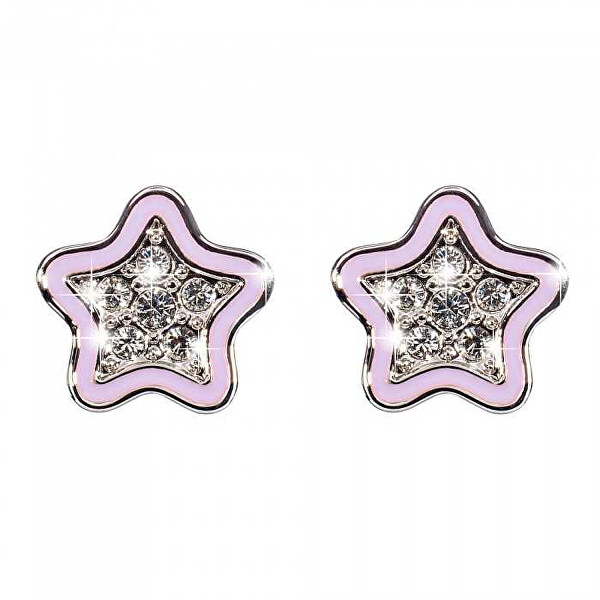 Mädchenohrringe Sternchen mit Kristallen Star L2002PIN