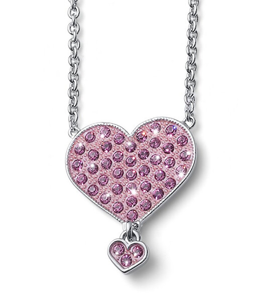 Něžný náhrdelník pro dívky Dreamheart s krystaly L1002PIN