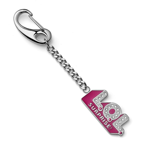 Acél lányos medál kulcstartóra kristályokkal LOL Logo L5010STLOL
