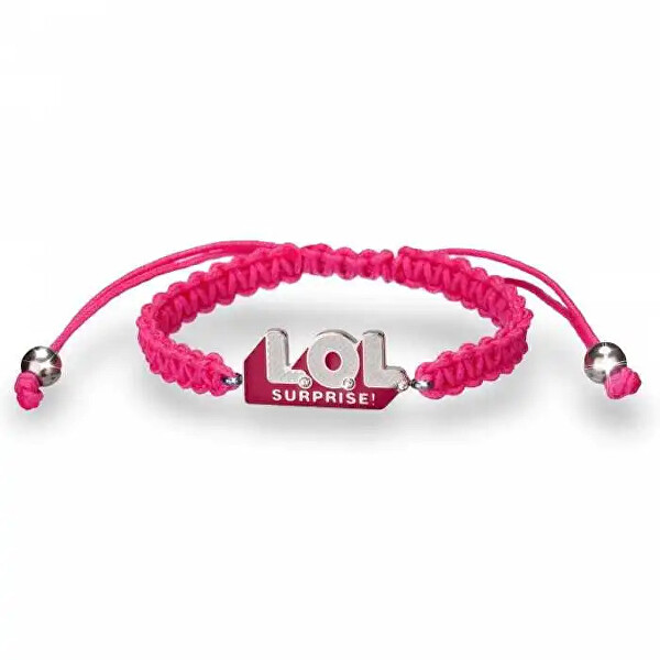 Brățară roz din textil pentru fete LOL Logo L3011STLOL