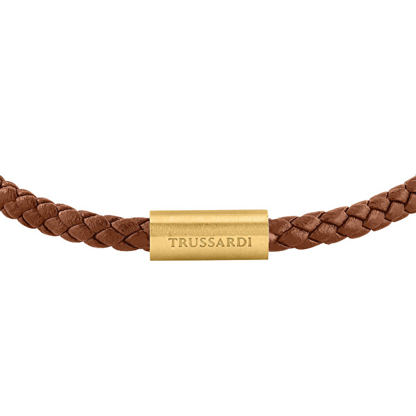 Hnědý kožený náramek pro muže T-Leather TJAXZ27