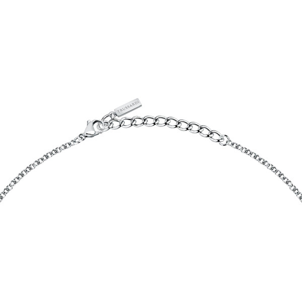 Oceľový náhrdelník so zirkónmi T-Logo TJAXC45 (retiazka, prívesok)