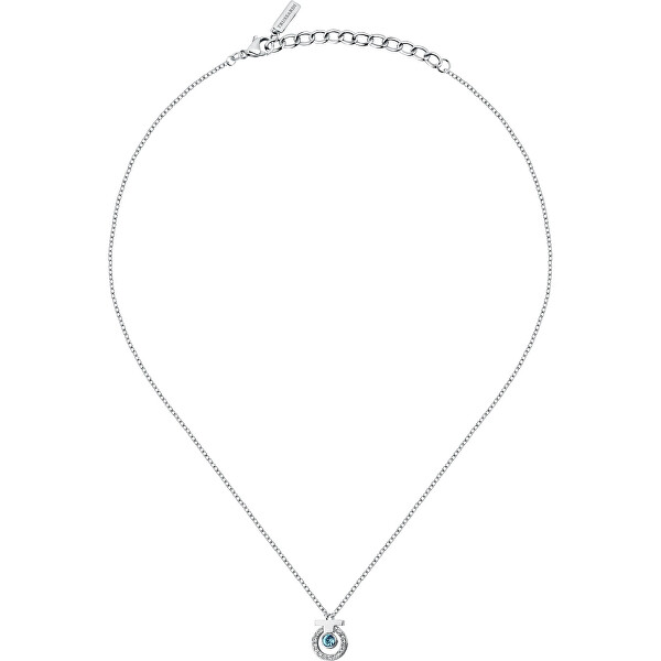 Elegantný oceľový náhrdelník so zirkónmi T-Logo TJAXC55