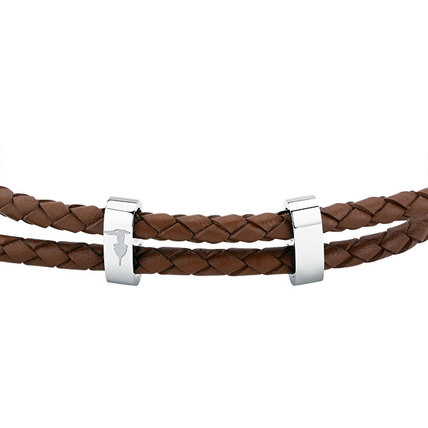 Fashion pánský náramek z hnědé kůže T-Leather TJAXZ19