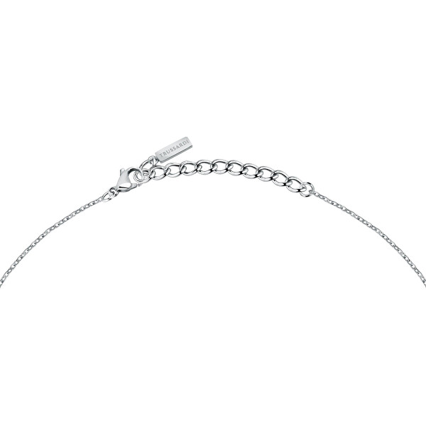 Jemný oceľový náhrdelník s kryštálmi T-Logo TJAXC08