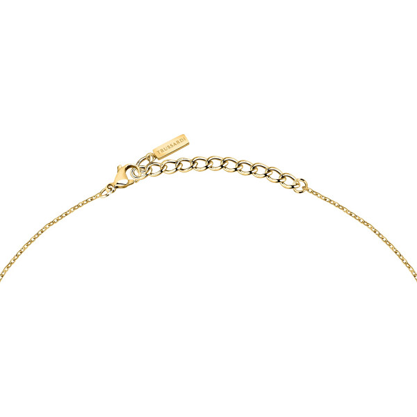 Feine vergoldete Halskette mit Kristallen T-Logo TJAXC07