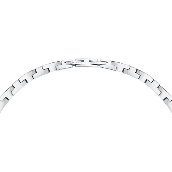 Luxus acél nyaklánc cirkónium kövekkel T-Logo TJAXC03