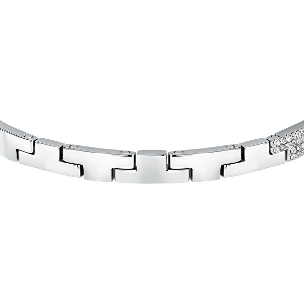 Luxus acél karkötő cirkónium kövekkel T-Logo TJAXC17