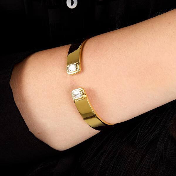 Luxusní otevřený pozlacený náramek T-Design TJAYV01