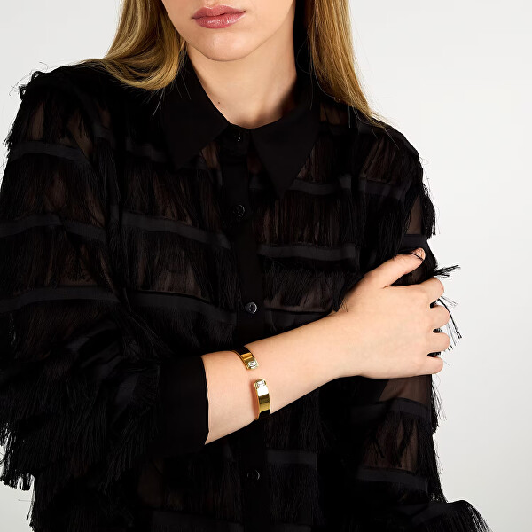 Luxusní otevřený pozlacený náramek T-Design TJAYV01