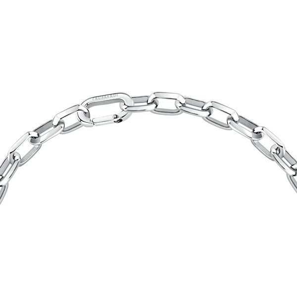 Zweifarbige Halskette aus massivem Stahl T-Logo TJAXC01