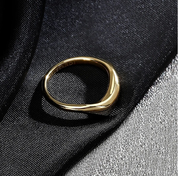 Inel modern din oțel placat cu aur T-Design TJAXA07