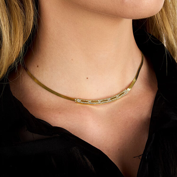 Módní pozlacený náhrdelník Hádek Concept TJAYY02