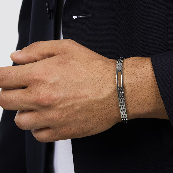 Nadčasový bicolor náramek z oceli T-Steel TJAXV34