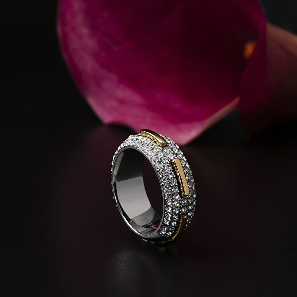 Oslnivý bicolor prsten z oceli Concept TJAYY12012