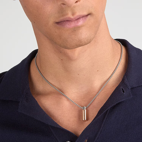Pánský bicolor náhrdelník z oceli Venezia T-Steel TJAXV59
