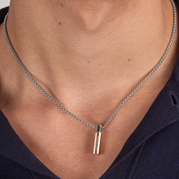 Pánský bicolor náhrdelník z oceli Venezia T-Steel TJAXV59