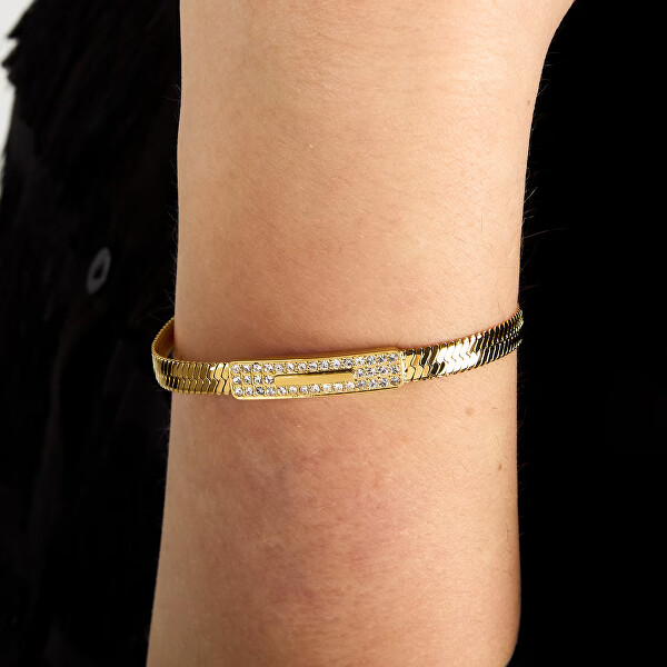 Pozlacený náramek s krystaly Hádek Concept TJAYY07