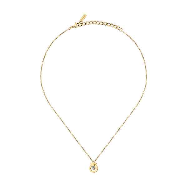 Pozlacený set šperků se zirkony T-Logo TJAXC66 (náhrdelník, náramek)