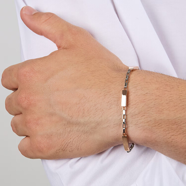 Slušivý bicolor náramek pro muže T-Steel TJAXV36