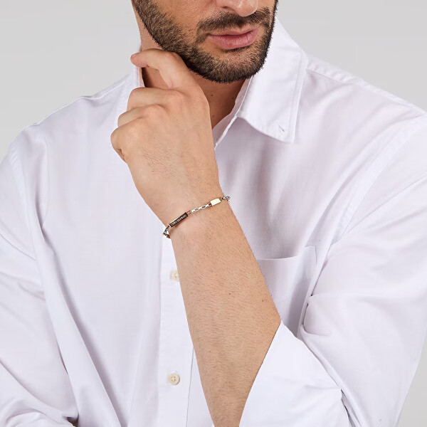 Slušivý bicolor náramek pro muže T-Steel TJAXV36