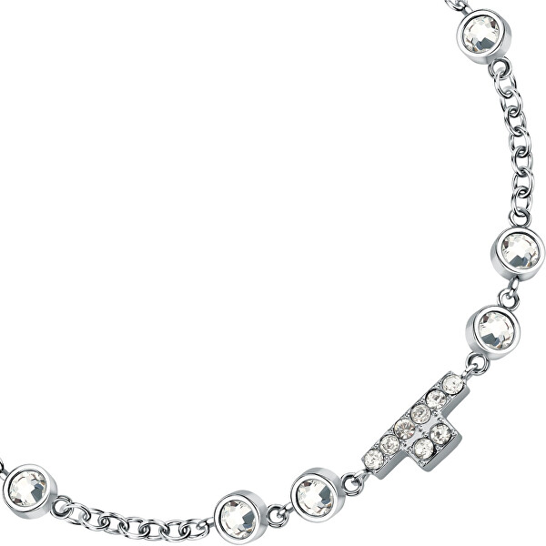 Brățară elegantă din oțel cu cristale T-Logo TJAXC21