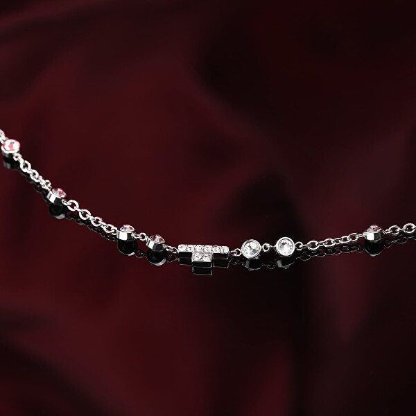 Elegante bracciale in acciaio con cristalli  T-Logo TJAXC21