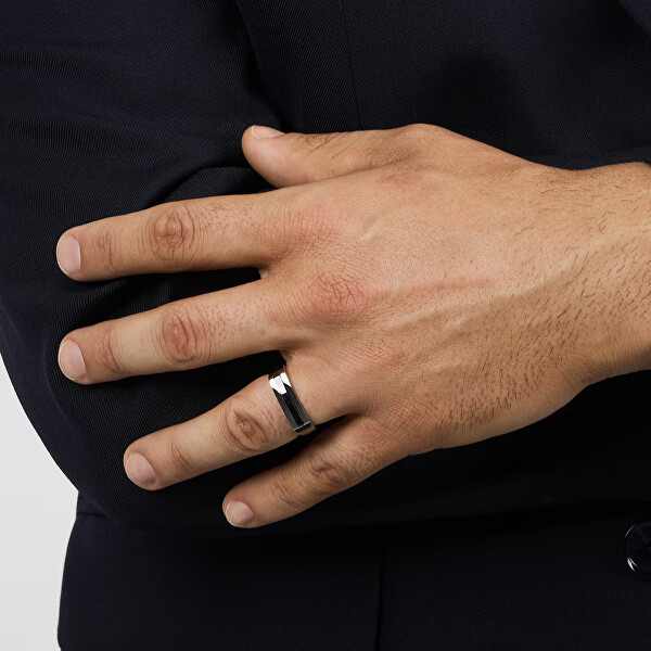 Stylový ocelový bicolor prsten pro muže T-Steel TJAXV430