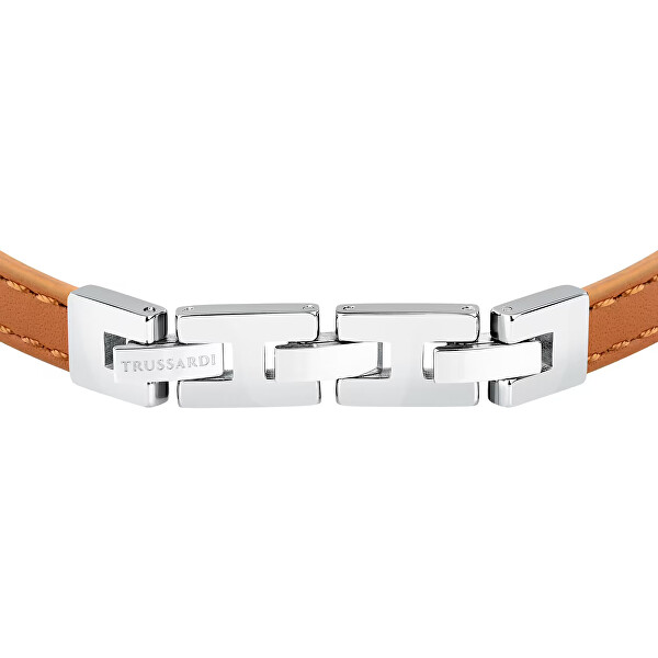 Světle hnědý kožený náramek pro muže T-Leather TJAXZ04