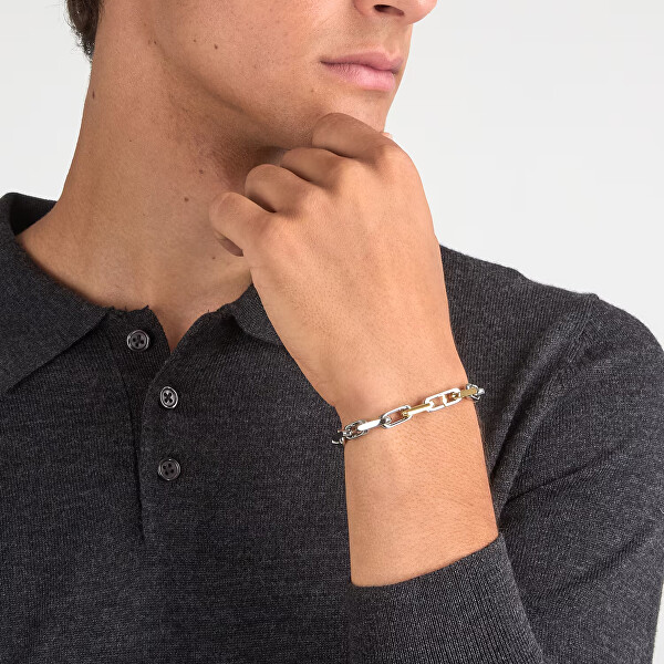 Výrazný pánský bicolor náramek z oceli T-Steel TJAXV65