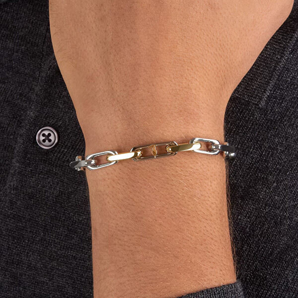 Výrazný pánský bicolor náramek z oceli T-Steel TJAXV65