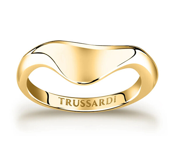 Moderný pozlátený prsteň z ocele T-Design TJAXA07