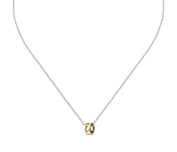 Ocelový bicolor náhrdelník T-Logo TJAXC67 (řetízek, přívěsek)