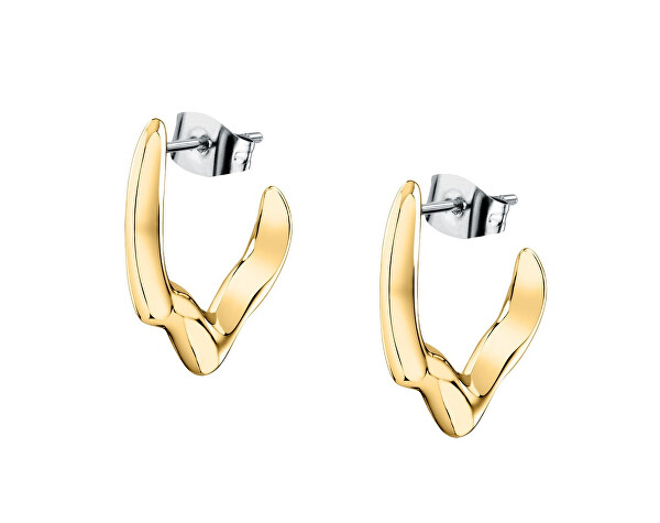 Incantevoli orecchini a cerchio placcati in oro T-Design TJAXA05