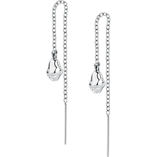 Eleganti orecchini lunghi in acciaio T-Design TJAXA15